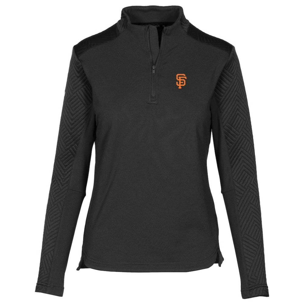 San Francisco Giants Levelwear Women's Daybreak Insignia 2.0 Quarter-Zip Pullover Top - Black