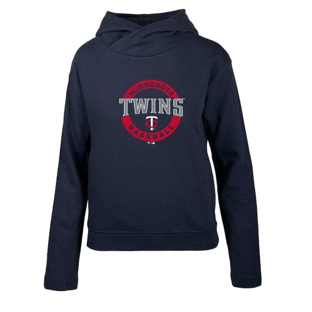 Minnesota Twins Levelwear Women's Evian Pullover Hoodie - Navy