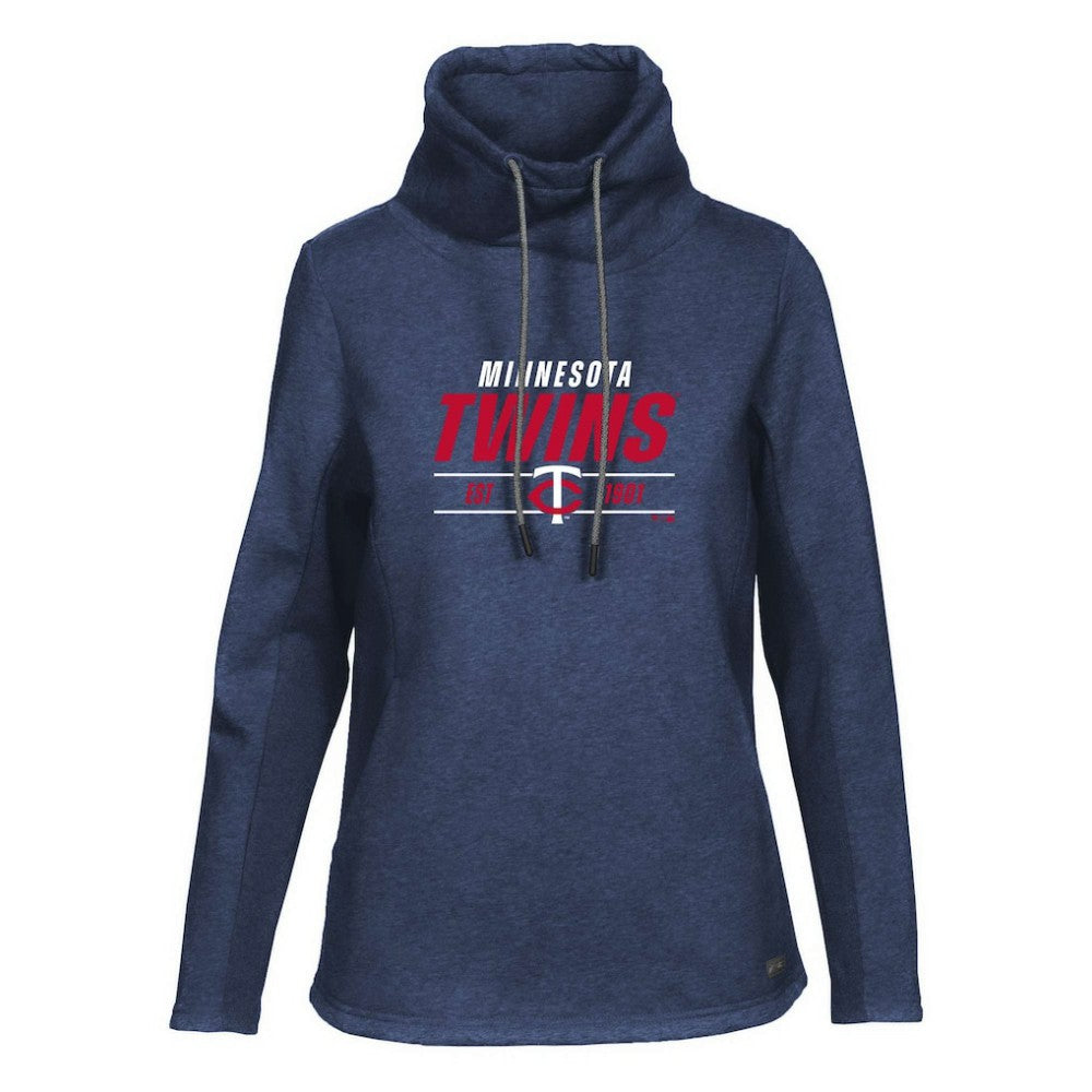Minnesota Twins Levelwear Women's Verve Loop Pullover Sweatshirt - Navy