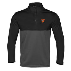 Baltimore Orioles Levelwear Pursue Insignia 2.0 Quarter-Zip Pullover Top - Black/Charcoal