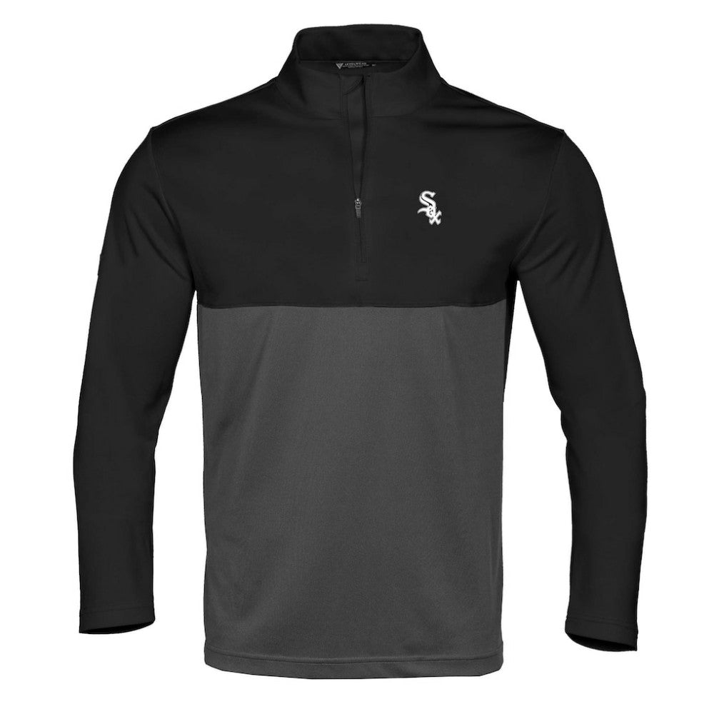 Chicago White Sox Levelwear Pursue Insignia 2.0 Quarter-Zip Pullover Top - Black/Charcoal