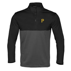 Pittsburgh Pirates Levelwear Pursue Insignia 2.0 Quarter-Zip Pullover Top - Black/Charcoal