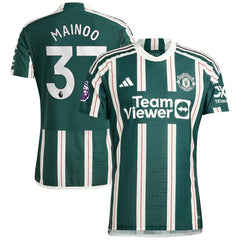 Kobbie Mainoo Manchester United 2023/24 Away Player Jersey - Green | Adidas sale