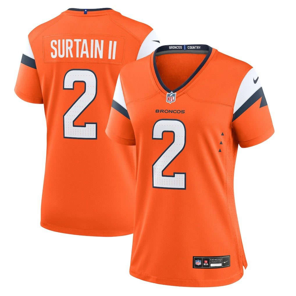 Patrick Surtain II Denver Broncos Women's Mile High Collection Game Jersey - Orange | Nike sale