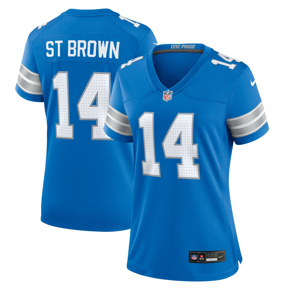 Amon-Ra St. Brown Detroit Lions Women's Team Game Jersey - Blue | Nike for sale