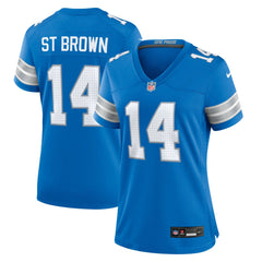Amon-Ra St. Brown Detroit Lions Women's Team Game Jersey - Blue | Nike for sale
