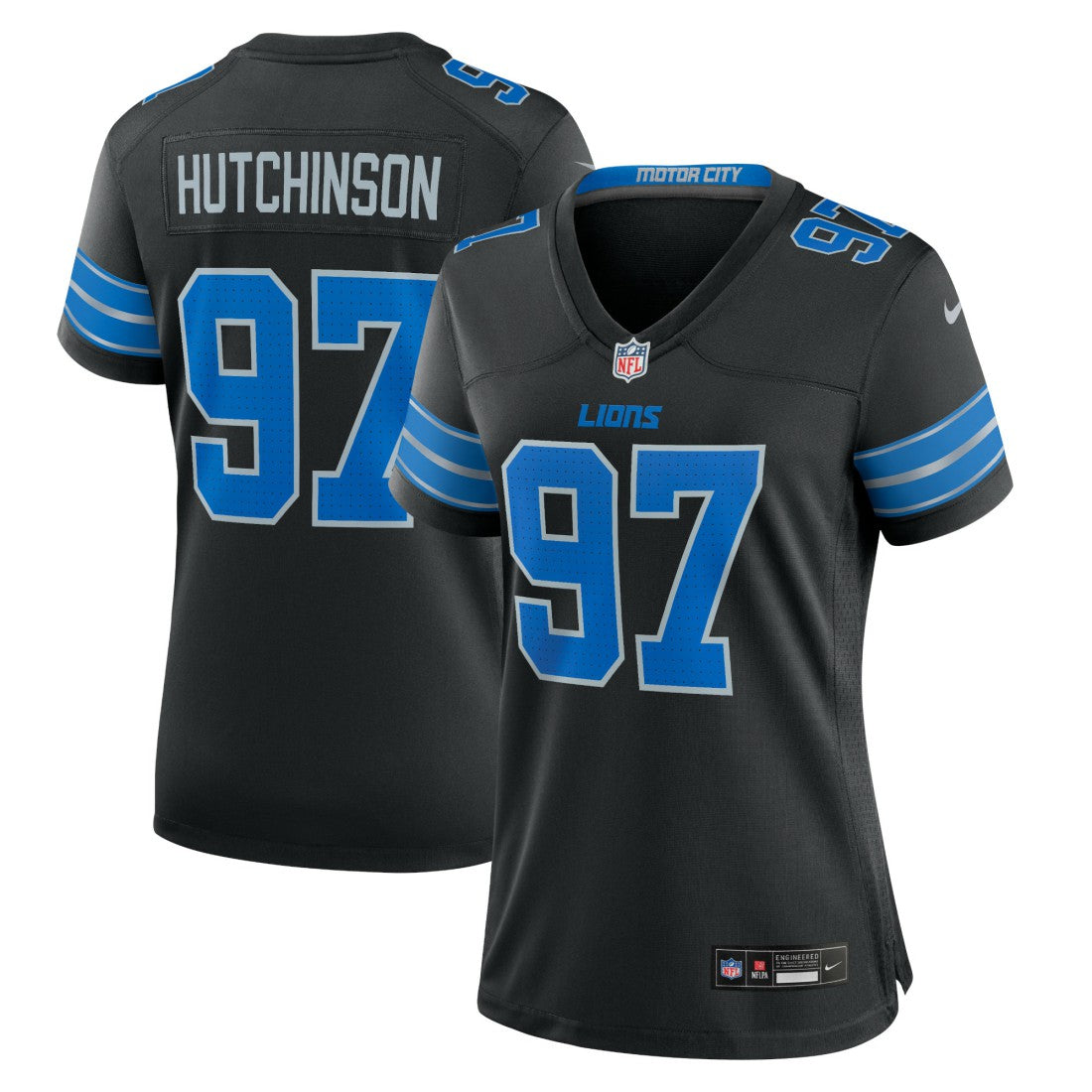 Aidan Hutchinson Detroit Lions Women's 2nd Alternate Game Jersey - Black | Nike discount