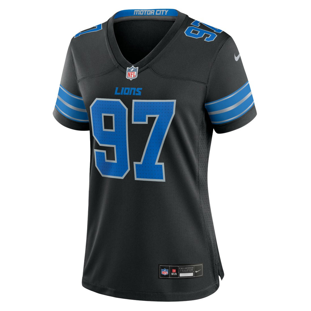 Aidan Hutchinson Detroit Lions Women's 2nd Alternate Game Jersey - Black | Nike discount