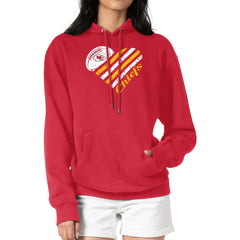 Kansas City Chiefs G-III 4Her by Carl Banks Women's Heart Graphic Fleece Pullover Hoodie - Red outlet