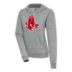 Boston Red Sox Antigua Women's Victory Pullover Hoodie - Heather Gray
