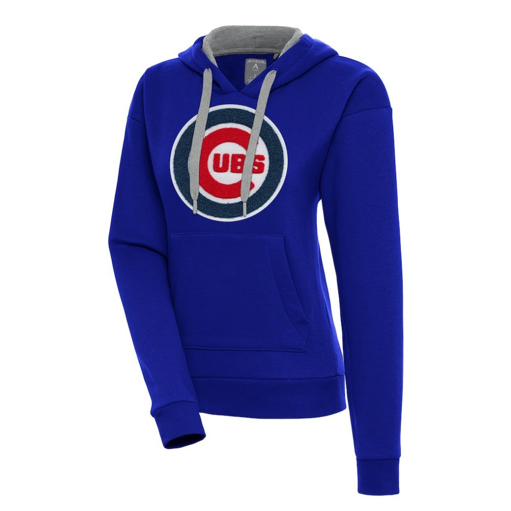 Chicago Cubs Antigua Women's Victory Pullover Hoodie - Royal