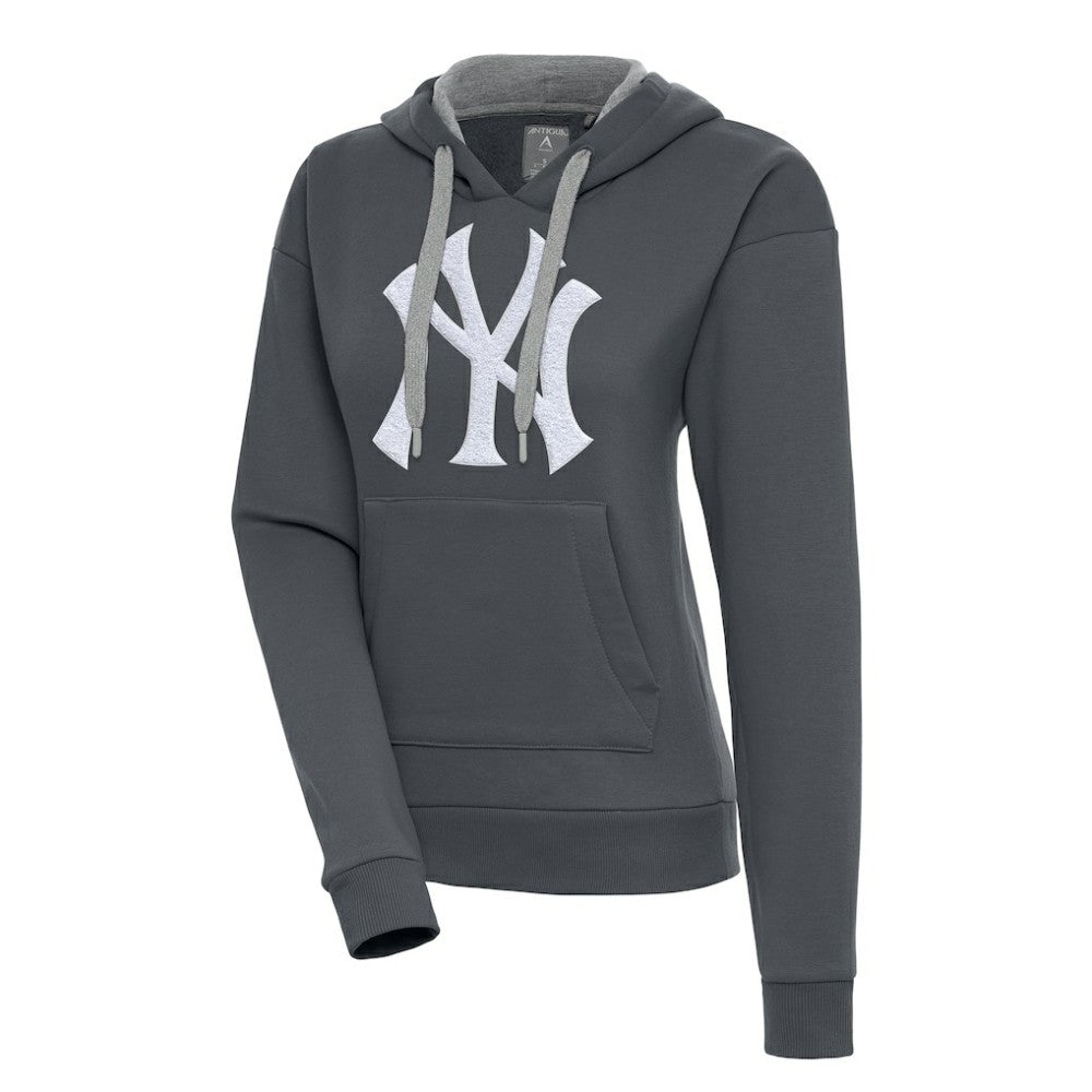 New York Yankees Antigua Women's Victory Pullover Hoodie - Charcoal