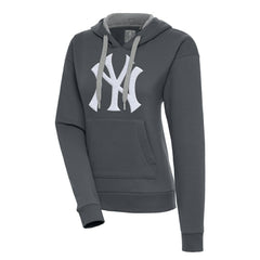 New York Yankees Antigua Women's Victory Pullover Hoodie - Charcoal