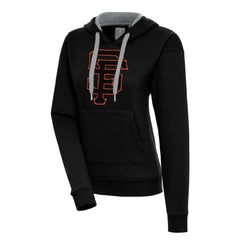 San Francisco Giants Antigua Women's Victory Pullover Hoodie - Black