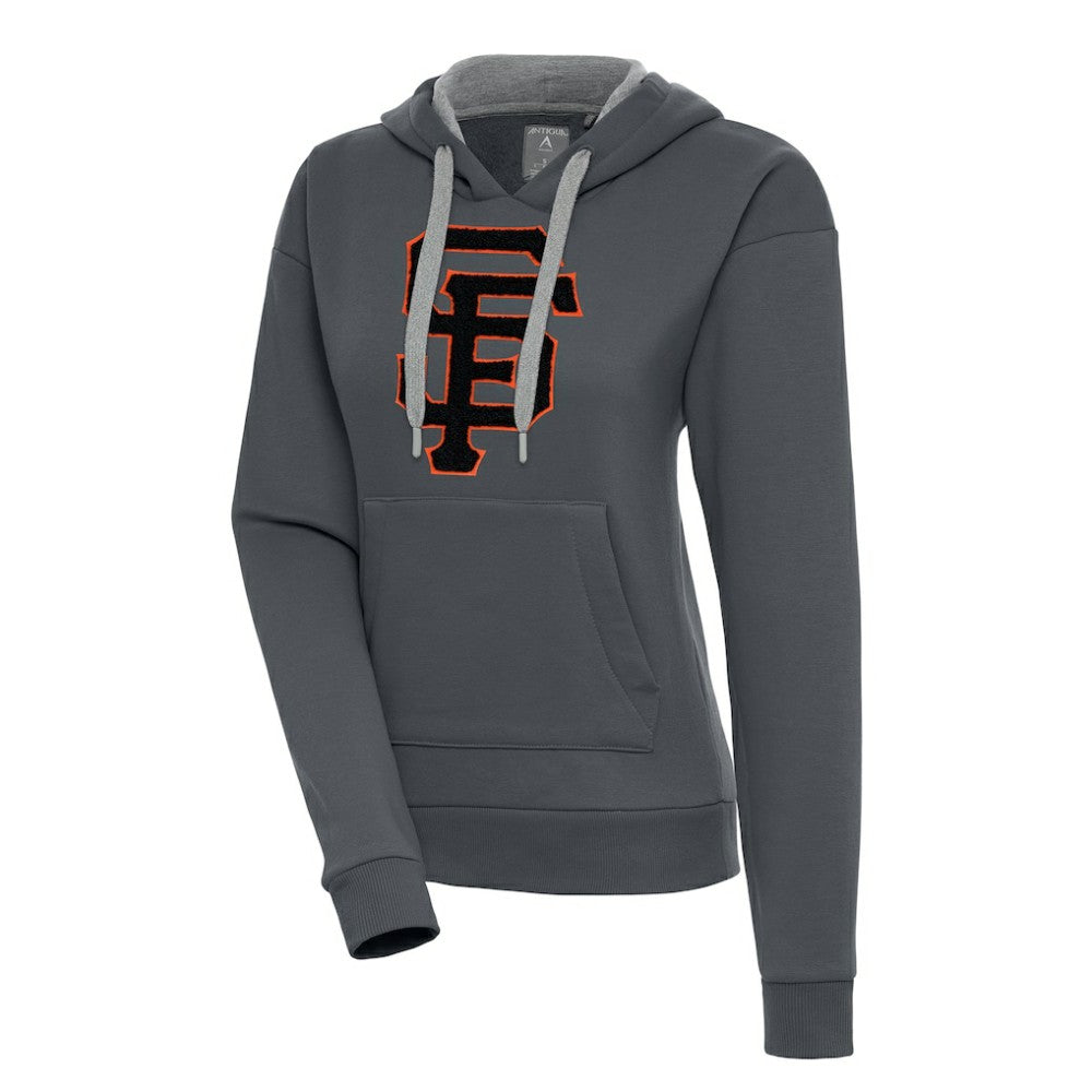 San Francisco Giants Antigua Women's Victory Pullover Hoodie - Charcoal