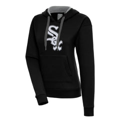 Chicago White Sox Antigua Women's Victory Pullover Hoodie - Black