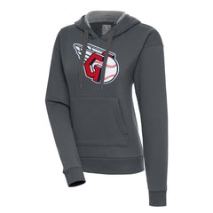 Cleveland Guardians Antigua Women's Victory Pullover Hoodie - Charcoal