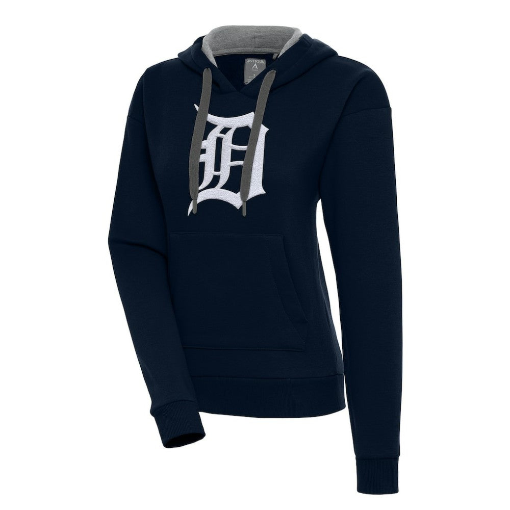 Detroit Tigers Antigua Women's Victory Pullover Hoodie - Navy