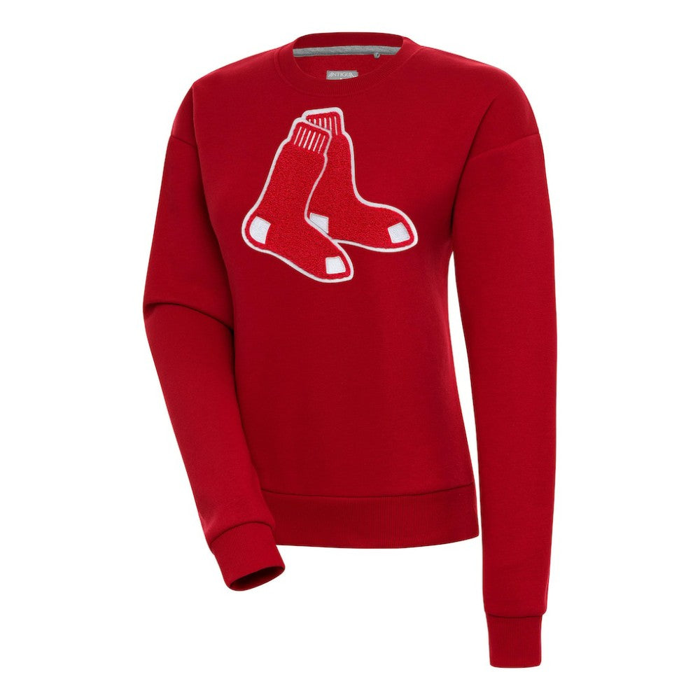 Boston Red Sox Antigua Women's Victory Chenille Pullover Sweatshirt - Red