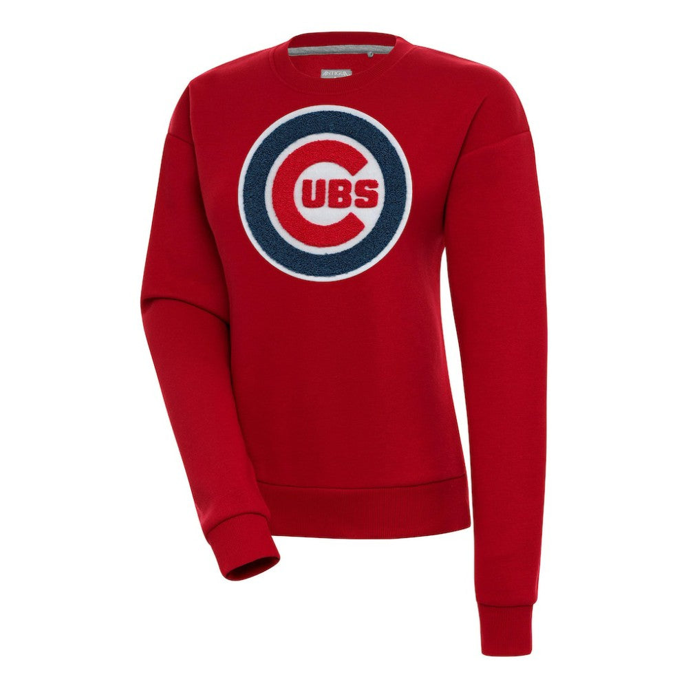 Chicago Cubs Antigua Women's Victory Chenille Pullover Sweatshirt - Red
