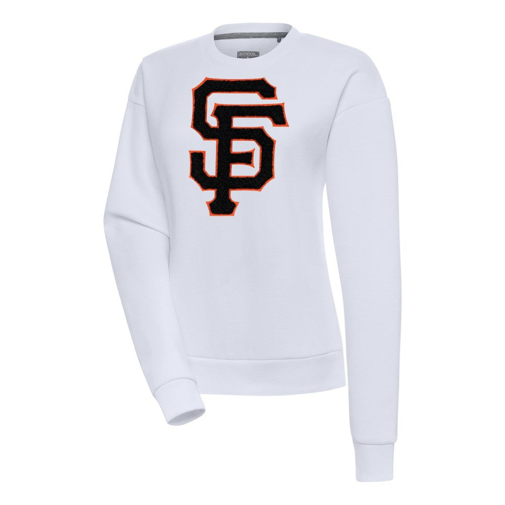 San Francisco Giants Antigua Women's Victory Chenille Pullover Sweatshirt - White