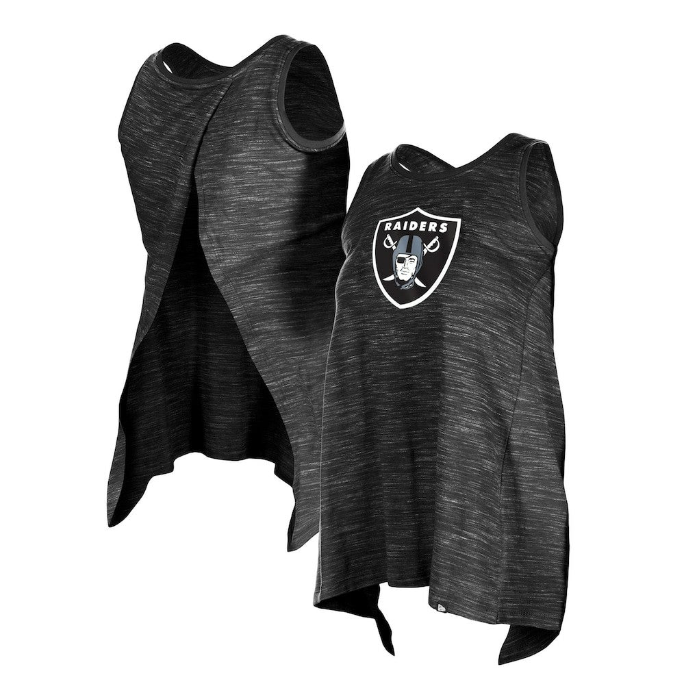 Las Vegas Raiders New Era Women's Plus Size Space Dye Active Tank Top - Black on sale