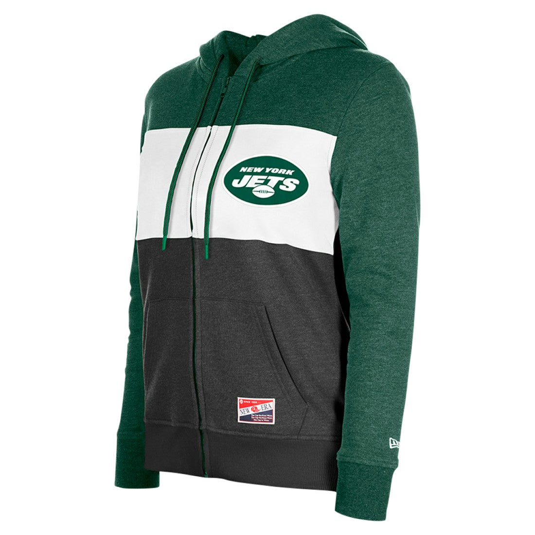 New York Jets New Era Women's Color-Block Full-Zip Hoodie - Green cheap