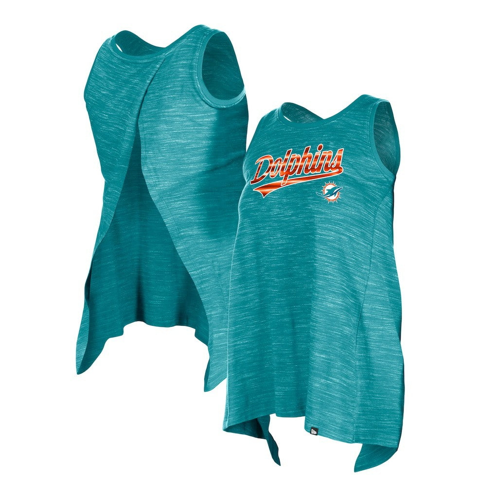 Miami Dolphins New Era Women's Space Dye Active Tank Top - Aqua sale