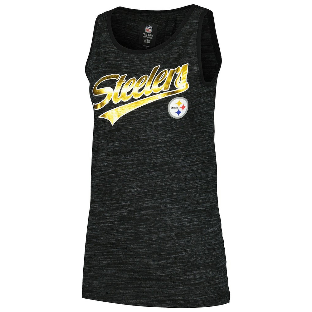 Pittsburgh Steelers New Era Women's Space Dye Active Tank Top - Black discount