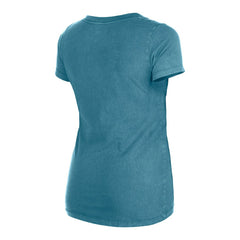 Miami Dolphins New Era Women's Enzyme Wash Low V-Neck T-Shirt - Aqua outlet