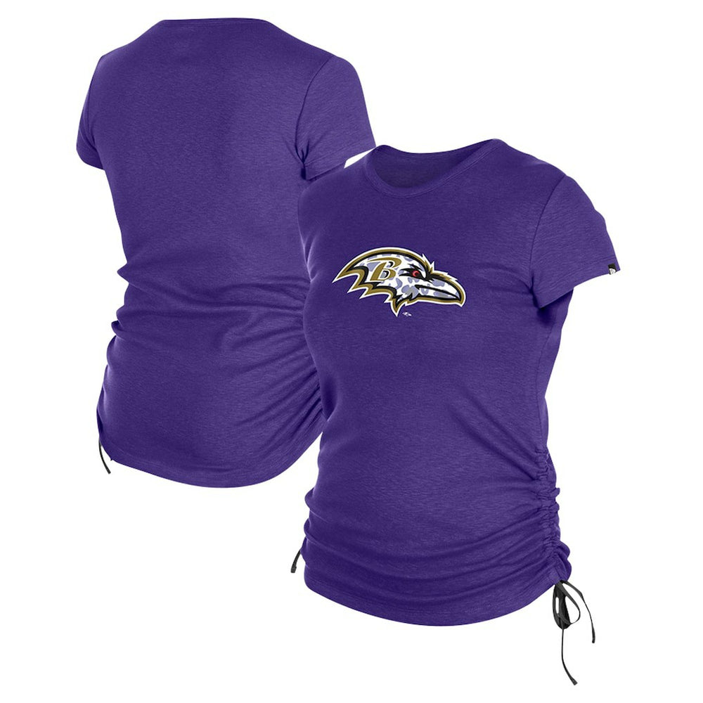 Baltimore Ravens New Era Women's Ruched Side T-Shirt - Purple online