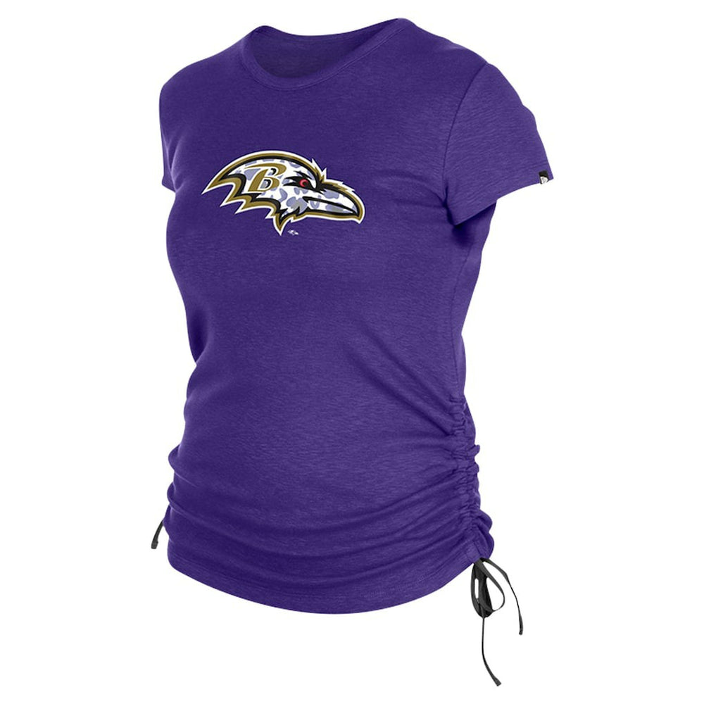 Baltimore Ravens New Era Women's Ruched Side T-Shirt - Purple online