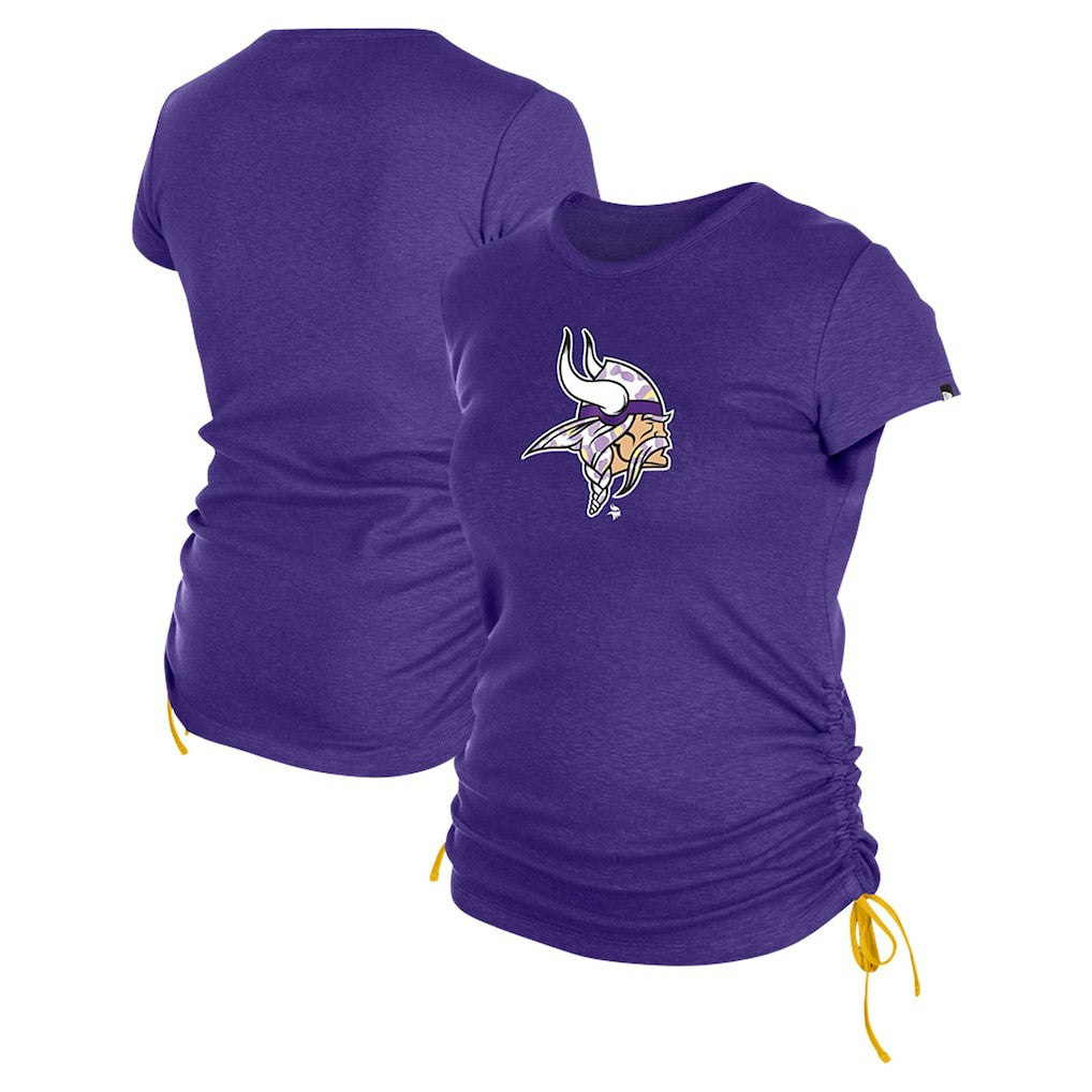 Minnesota Vikings New Era Women's Ruched Side T-Shirt - Purple outlet