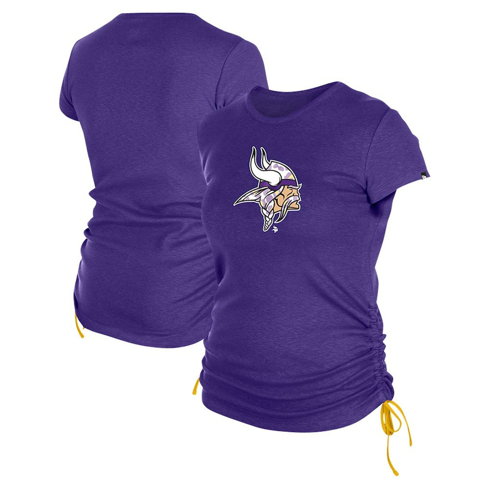 Minnesota Vikings New Era Women's Ruched Side T-Shirt - Purple outlet