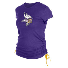 Minnesota Vikings New Era Women's Ruched Side T-Shirt - Purple outlet