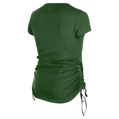 New York Jets New Era Women's Ruched Side T-Shirt - Green sale