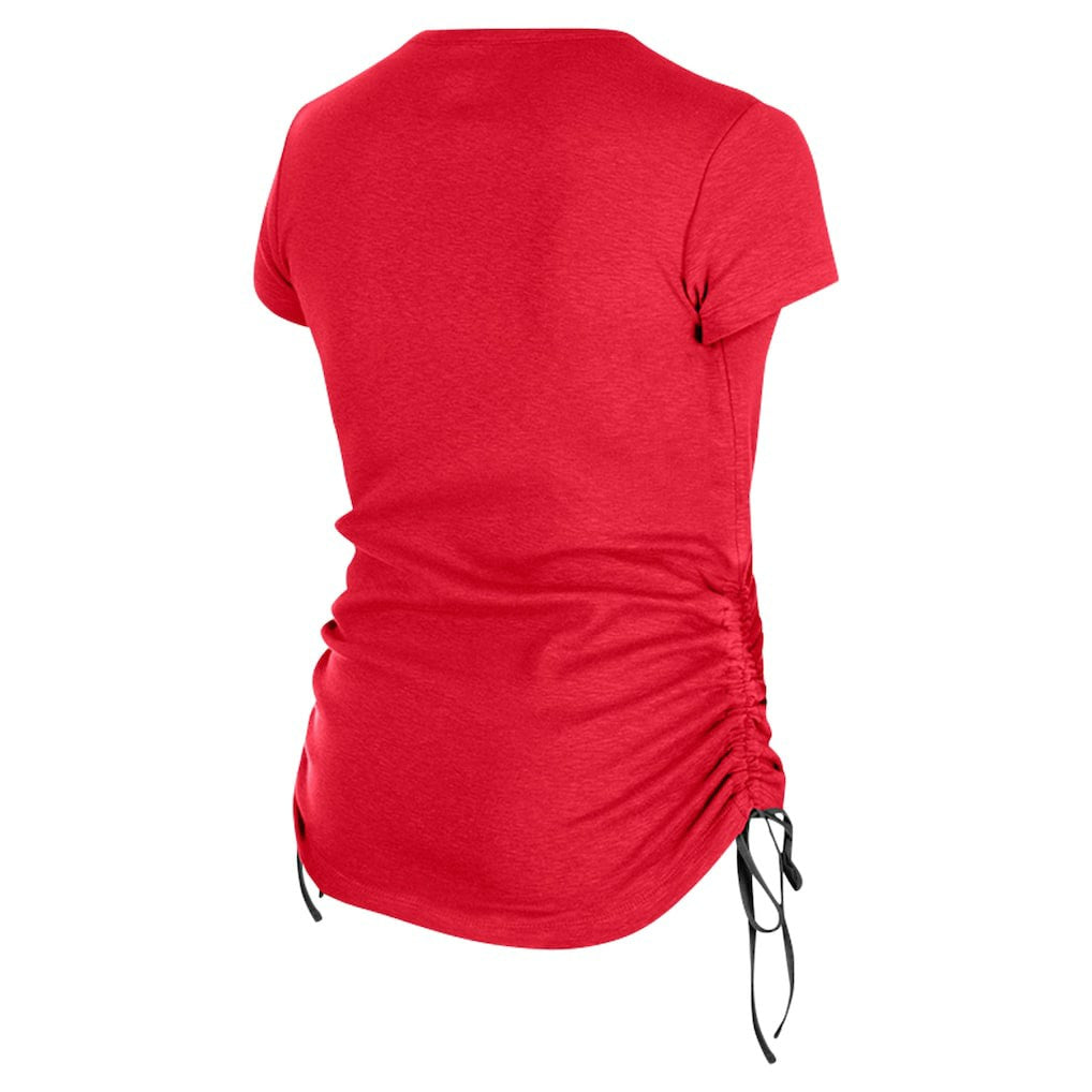 San Francisco 49ers New Era Women's Ruched Side T-Shirt - Red cheap