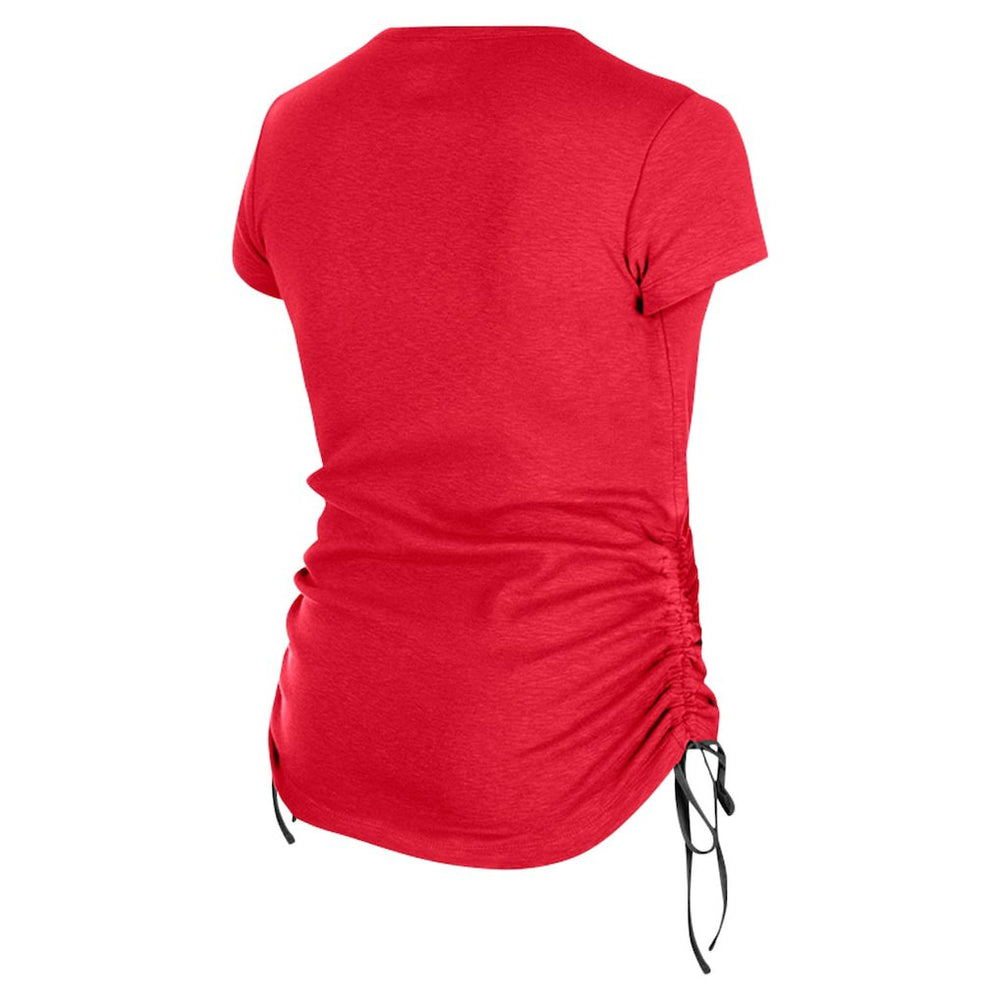 San Francisco 49ers New Era Women's Ruched Side T-Shirt - Red cheap