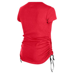 San Francisco 49ers New Era Women's Ruched Side T-Shirt - Red cheap