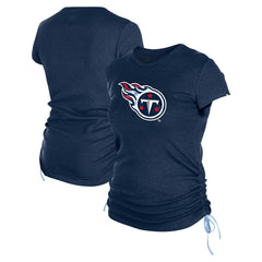 Tennessee Titans New Era Women's Ruched Side T-Shirt - Navy sale