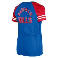 Buffalo Bills New Era Women's Lace-Up Raglan T-Shirt - Royal cheap