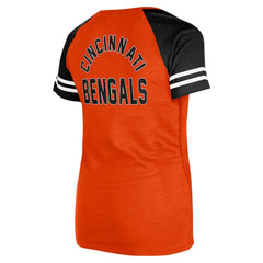 Cincinnati Bengals New Era Women's Lace-Up Raglan T-Shirt - Orange cheap