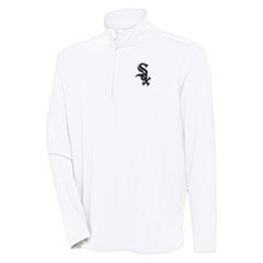 Chicago White Sox Antigua Hunk Quarter-Zip Pullover Top - White