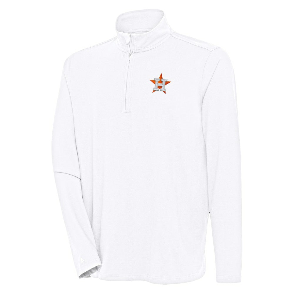 Houston Astros Antigua Hunk Quarter-Zip Pullover Top - White