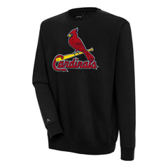 St. Louis Cardinals Antigua Victory Crewneck Chenille Pullover Sweatshirt - Black