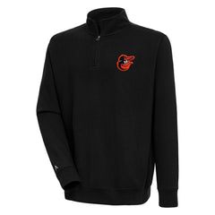 Baltimore Orioles Antigua Victory Quarter-Zip Pullover Top - Black