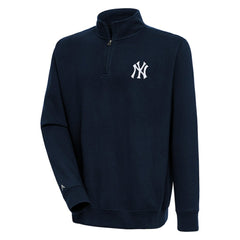 New York Yankees Antigua Victory Quarter-Zip Pullover Top - Navy