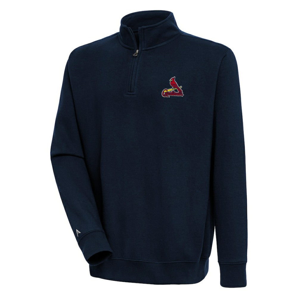 St. Louis Cardinals Antigua Victory Quarter-Zip Pullover Top - Navy