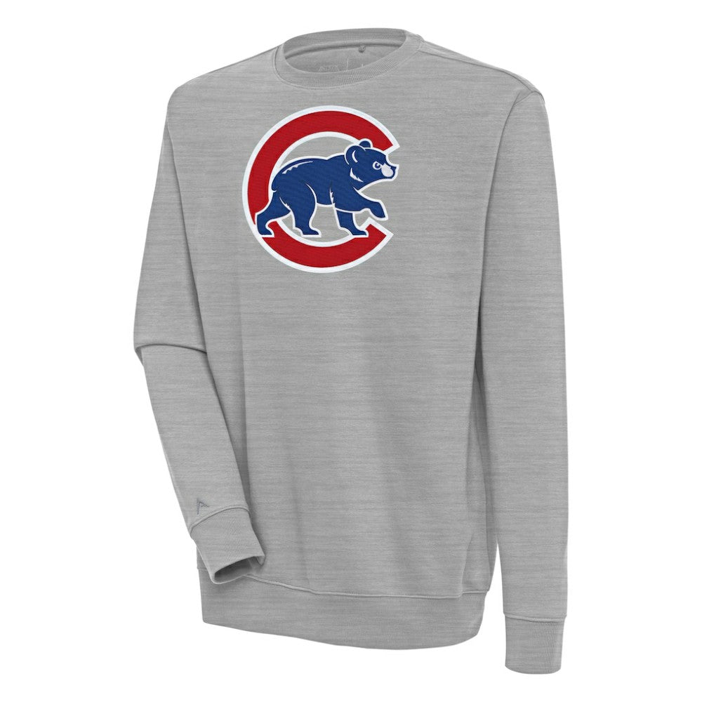 Chicago Cubs Antigua Victory Pullover Sweatshirt - Heather Gray