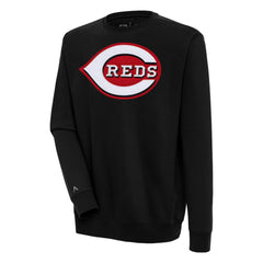 Cincinnati Reds Antigua Victory Pullover Sweatshirt - Black
